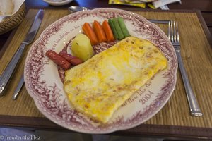 Frühstück beim Vayakorn-Inn in Vientiane