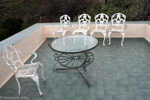 Dachterrasse der Schwarzen Hütte unserer Finca auf Teneriffa