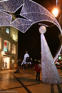 Adventsstimmung in der Rua Augusta von Lissabon