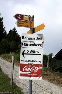 Wegweiser nach Hüttenberge