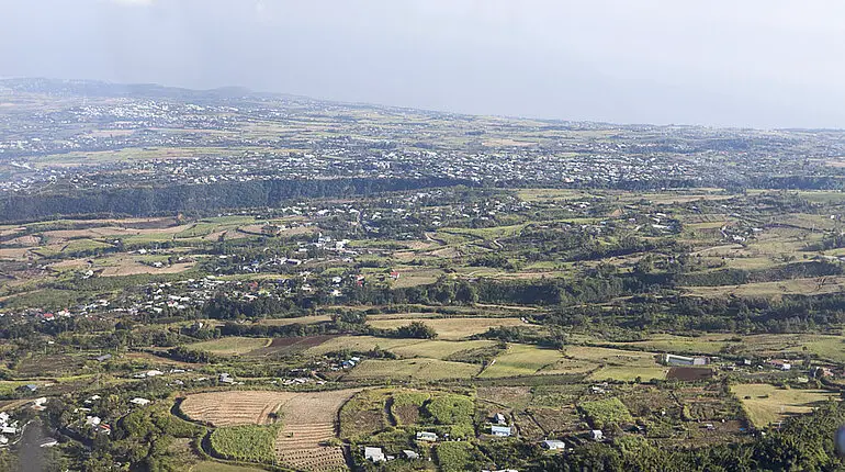 Flug über den Westen von La Réunion