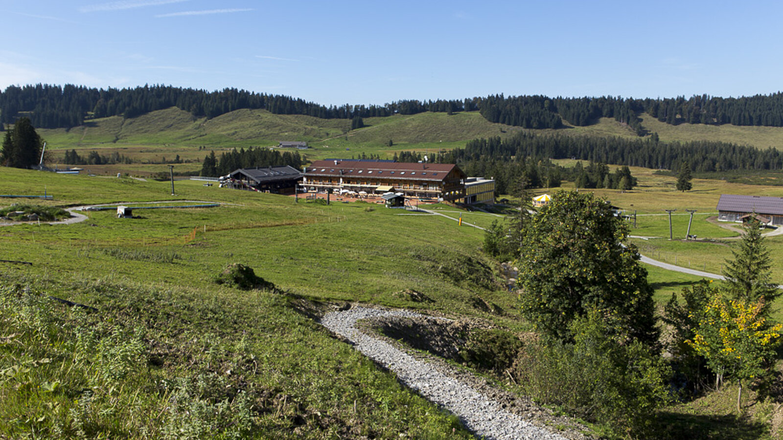 Skiresort und Almhotel beim Hochhäderich im Naturpark Nagelfluhkette