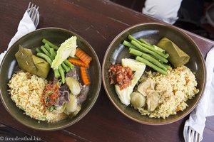 Gesund und lecker - Mittagessen auf dem Mekong-Boot