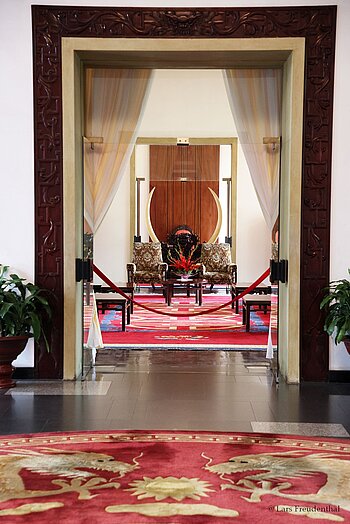 Empfangsraum des Präsidenten im Wiedervereinigungspalast in Saigon, Vietnam