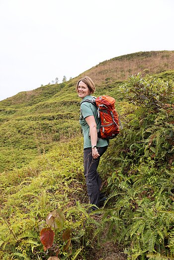 Aufstieg auf den Vinh Quy Grass Hill in Cao Bang