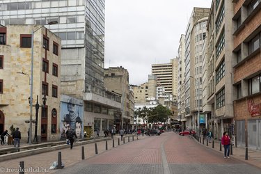 Ankunft in den Straßen von Bogota in Kolumbien