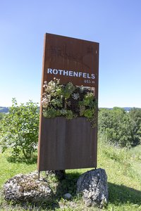 Infoschild zur Ruine Rothenfels