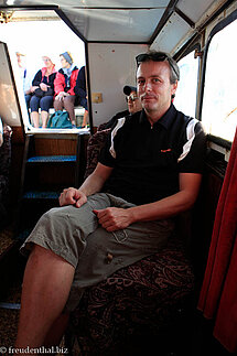 Lars im Boot auf dem Tana-See