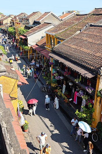 Blick in eine der Gassen der Altstadt Hội Ans
