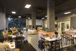 beim Frühstück im ibis Styles Chiang Khong Riverfront