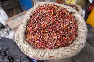 Chili auf dem Markt von Hpa An