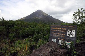 Beim Mirador Colada vor dem Vulkan Arenal