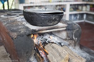 Auch die Kochstelle in der Posada ist sehr einfach.