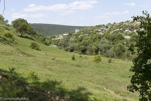 Blick auf Trebujeni bei Orheiul Vechi in Moldawien.