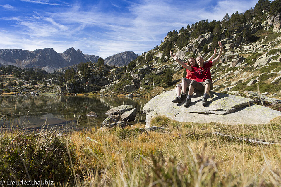 Pause am Estany Forcat am Circuit de Pessons