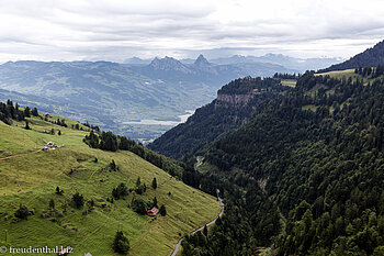 Berglandschaft am Rigi, Blick zum Lauerzer See