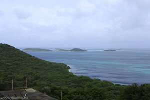 Blick von Mayreau zu den Tobago Cays