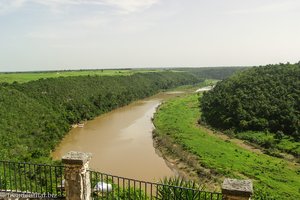 Blick von der Terrasse auf den Rio Chavón