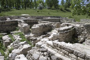 Das Badehaus bestand aus mehreren Räumen mit Fußbodenheizung.