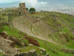 Großes steiles Theater bei Pergamon in der Westtürkei