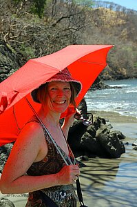 Es ist ziemlich heiß, an der Playa Hermosa