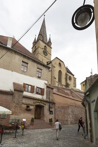 In der Unterstadt von Sibiu im Rumänien