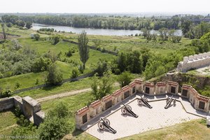 Aussicht auf den Dnister von der Festung Bender in Transnistrien