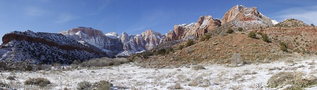 Winterpanorama im Zion National Park