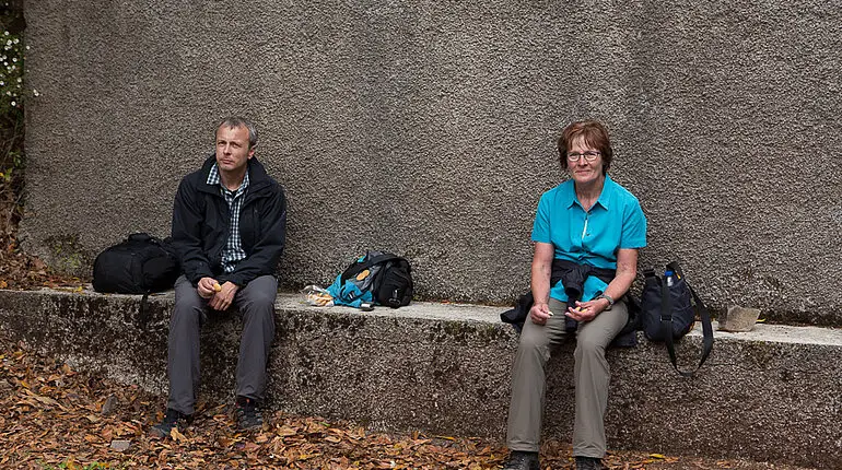 Pause am Ende von zwei schönen Touren