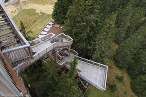 auf dem hölzernen Eichhörnchenturm