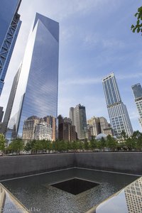 Brunnen beim Memorial Plaza zum 11. September