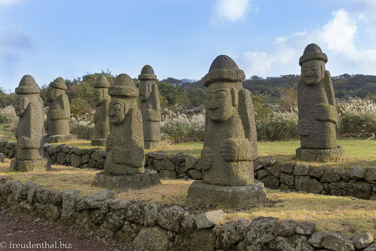 48 Dolharubang im Jeju Stone Park, Südkorea