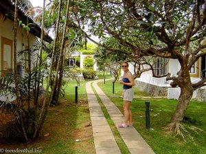 Annette bei den Brownsbeach Bungalows