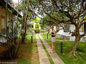 Annette bei den Brownsbeach Bungalows