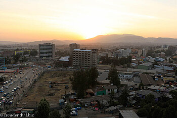 Sonnenuntergang über Addis-Abeba
