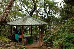 Rastpunkt beim Aufstieg auf den Kinabalu