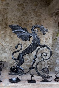 Ein Drachen des Kunstschmieds auf Burg Bled