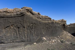 Eines der großen Kerbtäler an der Caldera Blanca