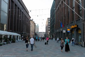 Mode- und Einkaufsstraße in Helsinki