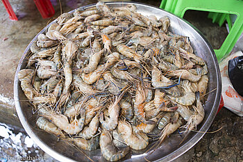 Garnelen auf dem Markt von Hpa An 