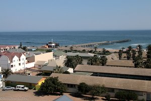 Blick über Swakopmund zur Jetty