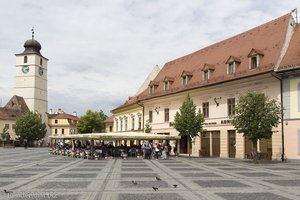 Der Turnul Sfatului bei der Piata Mare von Hermannstadt