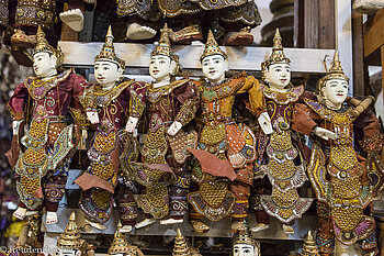 kunstvolle Marionetten aus Mandalay