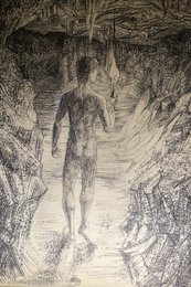 Zeichnung eines Höhlenkünstlers bei Pech Merle