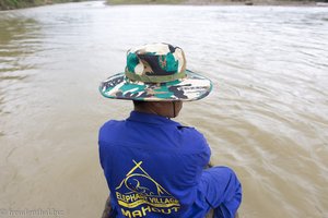 Unser Mahout beim Elefantentrekking in Laos