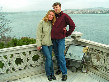 Anne und Lars auf der Terrasse des Topkapi Sarayi 
