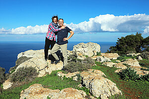 Anne und Lars auf dem Moutti tis Sotiras