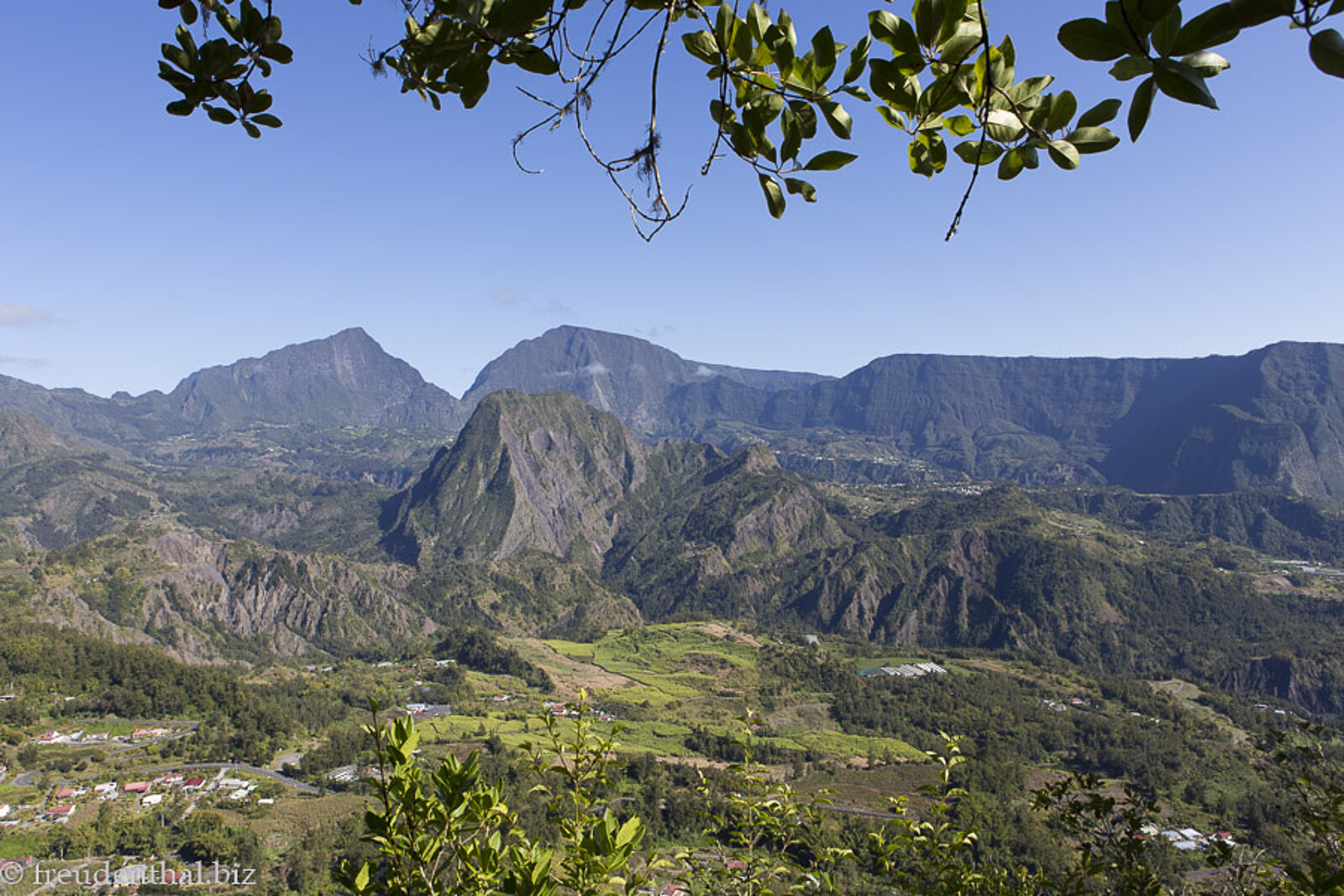 Blick in den Talkessel von Salazie auf der Insel La Réunion