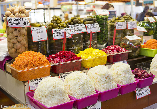 Salate auf dem Zentralmarkt