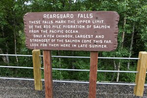 Infotafel bei den Rearguard Falls